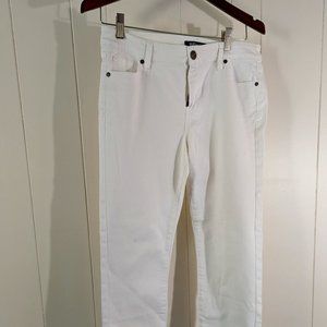Buffalo David Bitton white jeans sz 10/30 aubrey midrise ankle grazer stretch